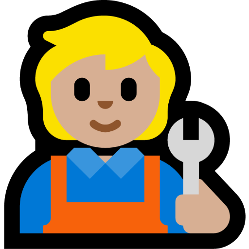 mechanic: medium-light skin tone — Microsoft