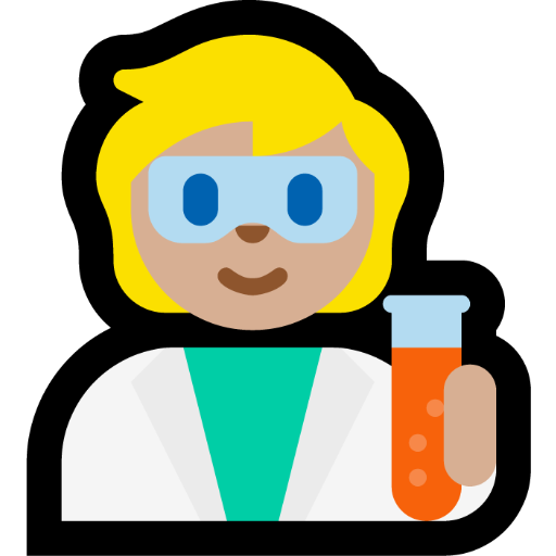 scientist: medium-light skin tone — Microsoft