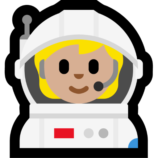 astronaut: medium-light skin tone — Microsoft