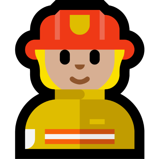 firefighter: medium-light skin tone — Microsoft