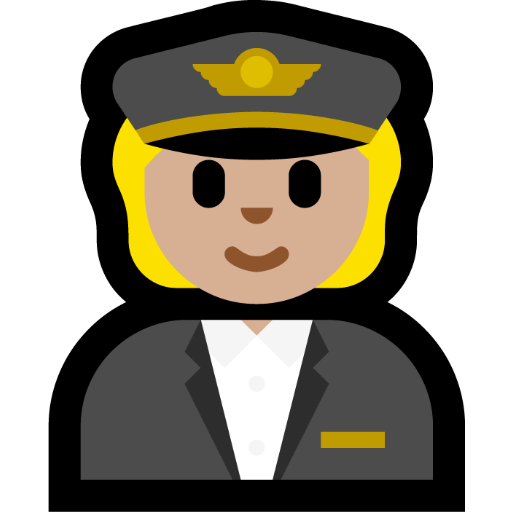 pilot: medium-light skin tone — Microsoft