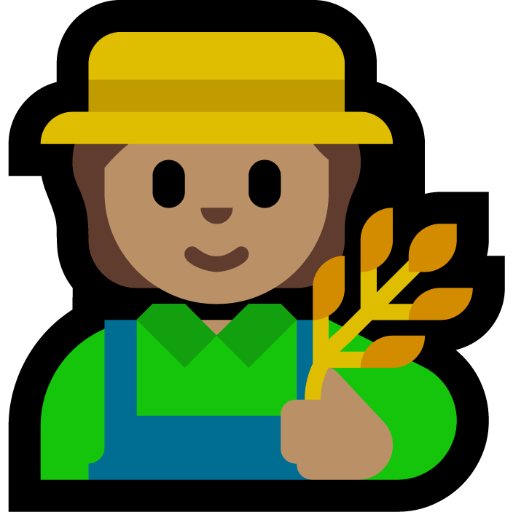 farmer: medium skin tone — Microsoft