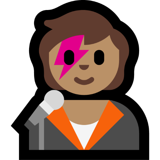 singer: medium skin tone — Microsoft