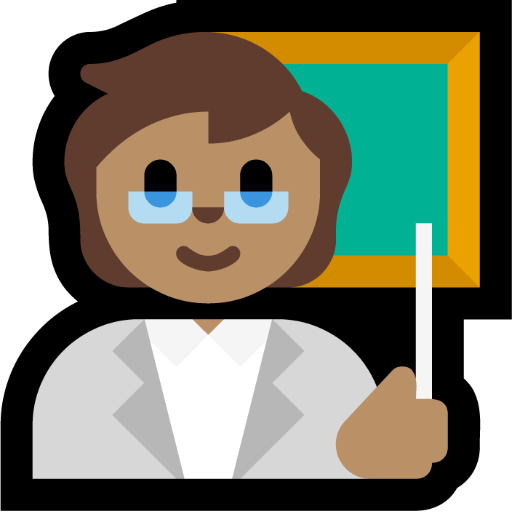 teacher: medium skin tone — Microsoft