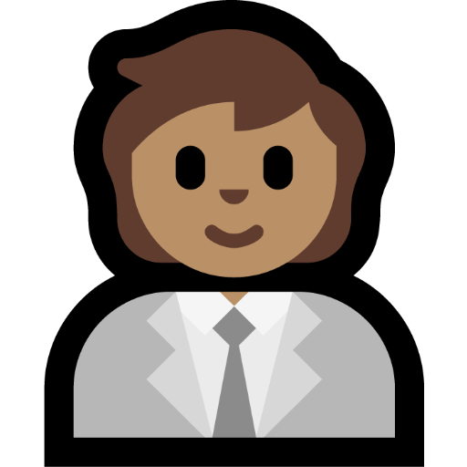 office worker: medium skin tone — Microsoft