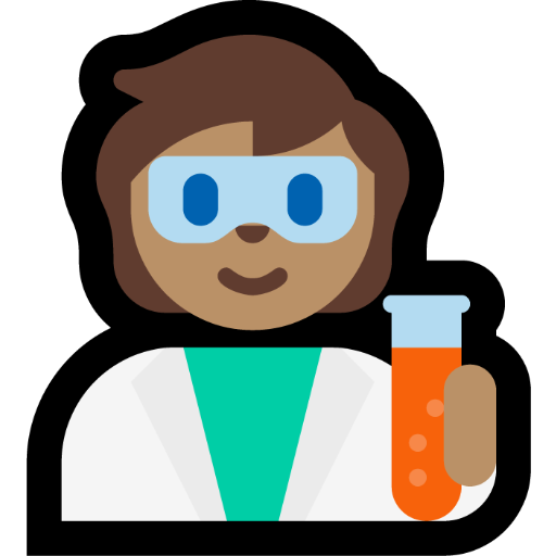 scientist: medium skin tone — Microsoft