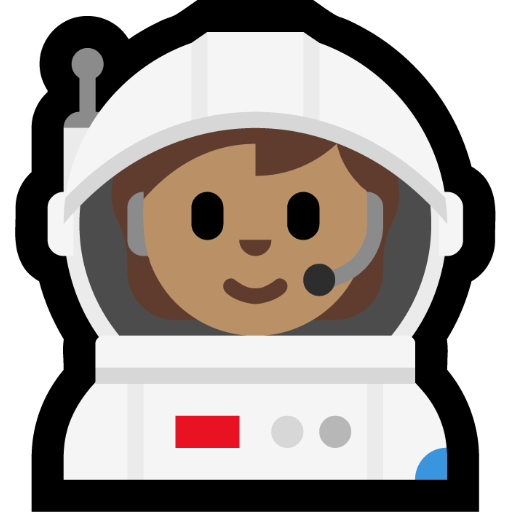 astronaut: medium skin tone — Microsoft