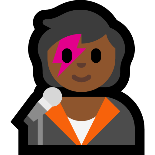 singer: medium-dark skin tone — Microsoft