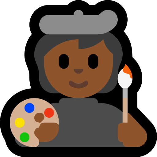 artist: medium-dark skin tone — Microsoft