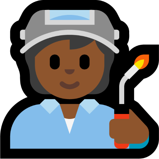 factory worker: medium-dark skin tone — Microsoft