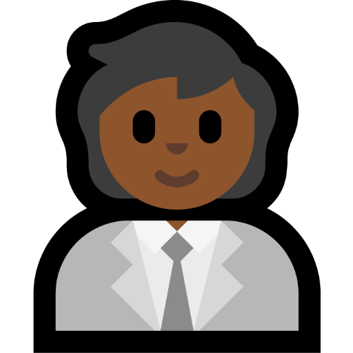 office worker: medium-dark skin tone — Microsoft