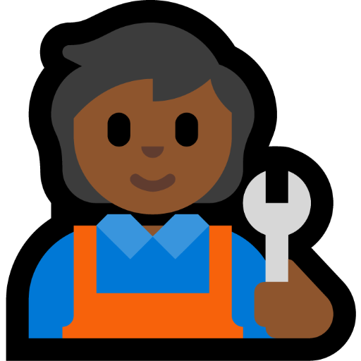 mechanic: medium-dark skin tone — Microsoft
