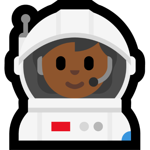 astronaut: medium-dark skin tone — Microsoft