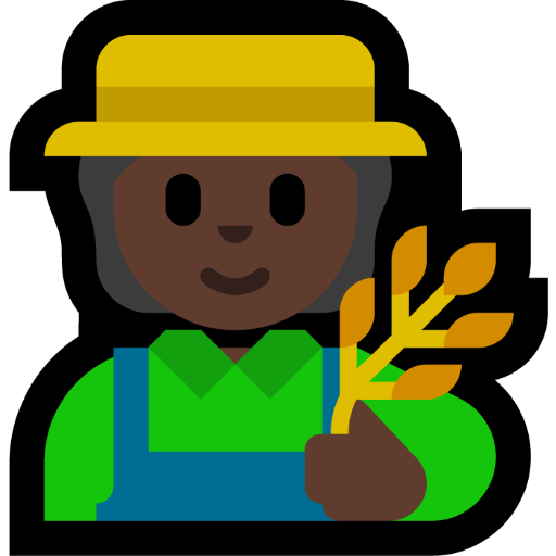 farmer: dark skin tone — Microsoft