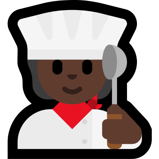 cook: dark skin tone — Microsoft