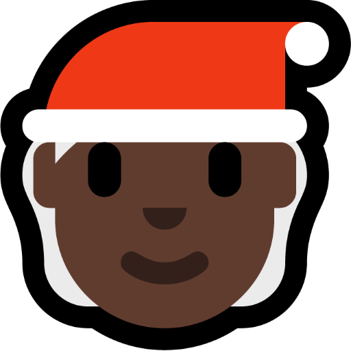 Mx Claus: dark skin tone — Microsoft
