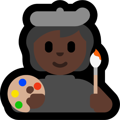 artist: dark skin tone — Microsoft