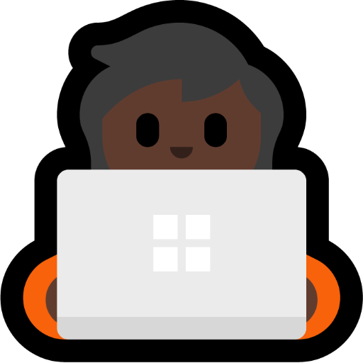 technologist: dark skin tone — Microsoft
