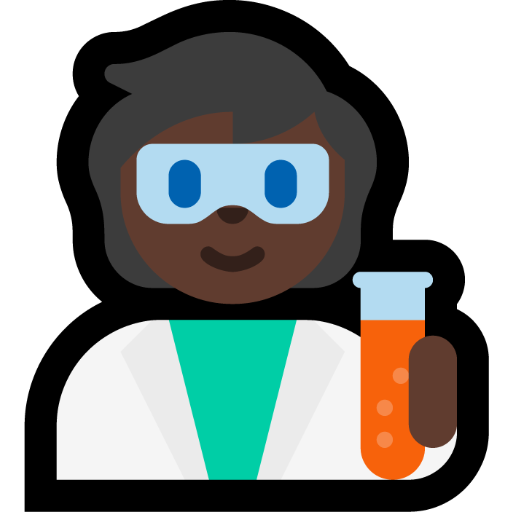 scientist: dark skin tone — Microsoft
