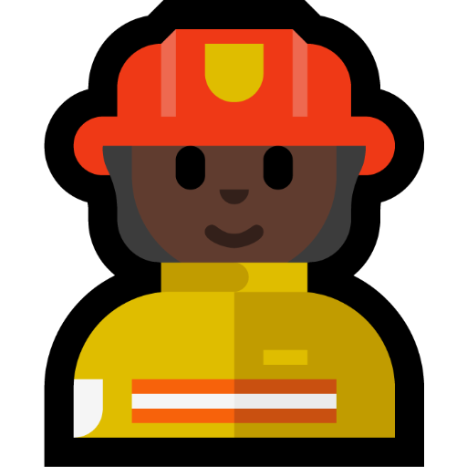 firefighter: dark skin tone — Microsoft