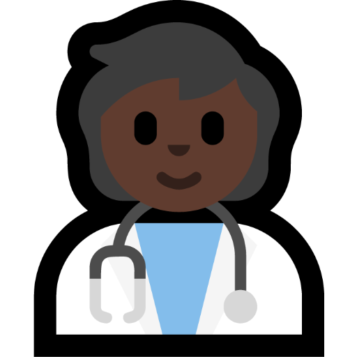 health worker: dark skin tone — Microsoft