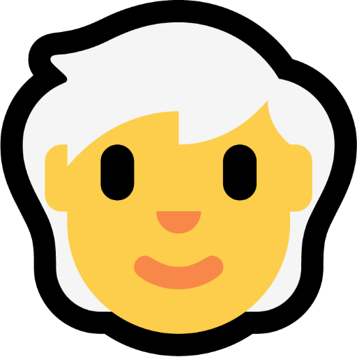 person: white hair — Microsoft