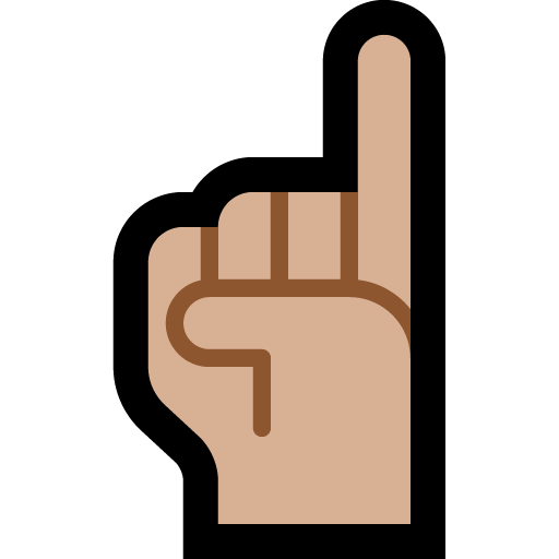 Index Pointing up: Medium-Light Skin Tone, the design in this release