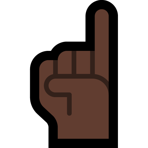 Index Pointing up: Dark Skin Tone, the design in this release