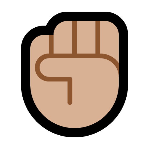 Raised Fist: Medium-Light Skin Tone, the design in this release