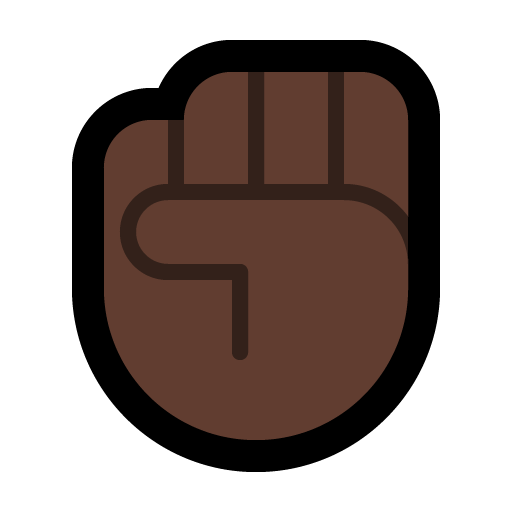 Raised Fist: Dark Skin Tone, the design in this release