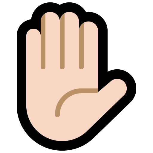 Raised Hand: Light Skin Tone, the design in this release