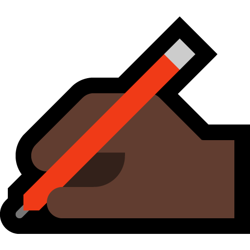 Writing Hand: Dark Skin Tone, the design in this release