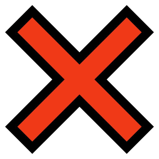 Cross Mark as drawn by Microsoft in Windows 11