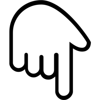 Backhand Index Pointing Down, the design in this release