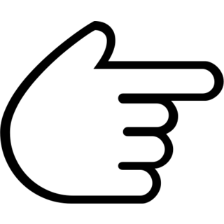 Backhand Index Pointing Right, the design in this release