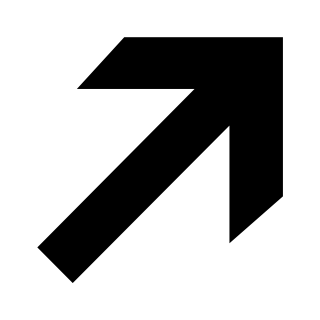 Up-Right Arrow as drawn by Microsoft in Windows 8.0