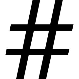Hash Sign as drawn by Microsoft in Windows 8.0