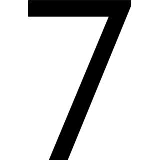 Digit Seven as drawn by Microsoft in Windows 8.0