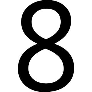 Digit Eight as drawn by Microsoft in Windows 8.0