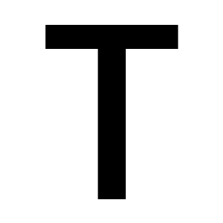 Regional Indicator Symbol Letter T, the previous design