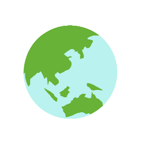 Globe Showing Asia-Australia, the previous design
