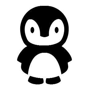 Pingüino as drawn by Microsoft in Windows 8.1
