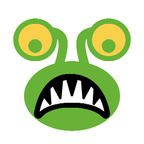 Alien Monster as drawn by Microsoft in Windows 8.1