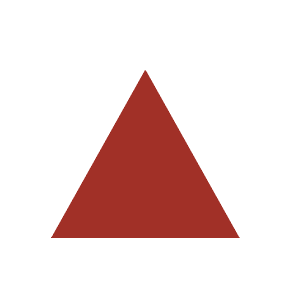 Red Triangle Pointed up as drawn by Microsoft in Windows 8.1