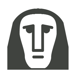 Moai as drawn by Microsoft in Windows 8.1