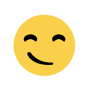 Smirking Face as drawn by Microsoft in Windows 8.1