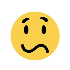 Confused Face as drawn by Microsoft in Windows 8.1