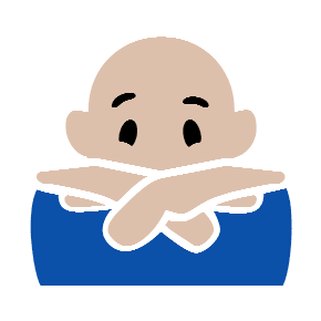 Person Gesturing NO, the previous design