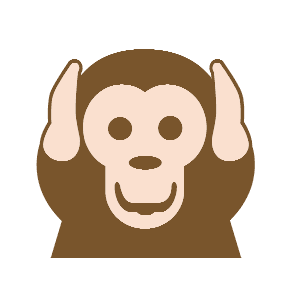 Hear-No-Evil Monkey as drawn by Microsoft in Windows 8.1