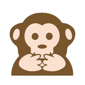 Speak-No-Evil Monkey as drawn by Microsoft in Windows 8.1